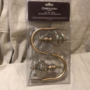Chris madden JCP home set of two decorative holdbacks